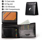 Coffee Handcrafted Genuine First-Layer Cowhide Wallet & Card Case for Men - Multi-Slot Ultra-Slim Bifold, Integrated AirTag Holder & RFID Blocking