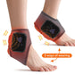 Black Wireless Rechargeable Heated Ankle Massager - 3 Heat Levels & 3 Vibrating Intensities Foot Joint Wrap for Pain Relief and Recovery