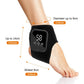 2-Pack Grey Wireless Rechargeable Heated Ankle Massager - 3 Heat Levels & 3 Vibrating Intensities Foot Joint Wrap for Pain Relief and Recovery