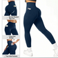 M Size Dark Grey Breathable High-Waist Ruched Butt-Lift Yoga Leggings - Dual Pockets & No Front T - LineNaked-Feel Performance Tights for Gym, Running & Pilates