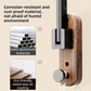 33CM Moisture Aluminum Folding Towel Rack Integrated Bottom Hook - 90° Folding Black Walnut Grain Wall-Mounted Drying Rod and Organize
