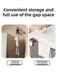 23CM Moisture Aluminum Folding Towel Rack Integrated Bottom Hook - 90° Folding White Beechwood Grain Wall-Mounted Drying Rod and Organize