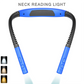 Blue LED Rechargeable Ergonomic Neck Reading & Running Light - Timer, 3 Color & 5 Brightness - Eye-Caring Hands-Free Flexible Book Light