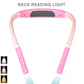 Pink LED Rechargeable Ergonomic Neck Reading & Running Light - Timer, 3 Color & 5 Brightness - Eye-Caring Hands-Free Flexible Book Light
