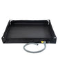 80x80x10CM Black Portable Outdoor Shower Tray & Versatile Collapsible Water Basin - Reinforced Support and Drainage System- Leak-proof Oxford Large Base for Camping, Beach & Garden
