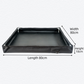 80x80x10CM Black Portable Outdoor Shower Tray & Versatile Collapsible Water Basin - Reinforced Support and Drainage System- Leak-proof Oxford Large Base for Camping, Beach & Garden