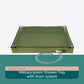 80x80x10CM Green Portable Outdoor Shower Tray & Versatile Collapsible Water Basin - Reinforced Support and Drainage System- Leak-proof Oxford Large Base for Camping, Beach & Garden