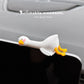 4-Piece Adorable Pomelo Duckies Resin Figurine with Adhesive Backing - Creative Desktop & Car Ornaments for Computer Monitors & Home Decor