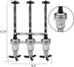 Professional Wall-Mounted Alcohol Tot Dispenser (6 Head) - Heavy Duty Adjustable Metal Wine Rack Decor with Spring-Loaded Bottle Holder