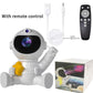 USB Powered Astronaut Nebula Projector & Starry Night Ambient Light with Star Accents - 8 Nebula Effects, 360° Rotating Head & Remote Control