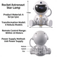 USB Powered Astronaut Nebula Projector & Starry Night Ambient Light with Airplane Accents - 8 Nebula Effects, 360° Rotating Head & Remote Control