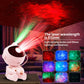 USB Powered Astronaut Nebula Projector & Starry Night Ambient Light with Small Rocket Accents - 8 Nebula Effects, 360° Rotating Head & Remote Control