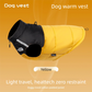 Yellow  M  Size  Dog Clothing — Warm, Thickened Cotton Jacket for Autumn & Winter; Waterproof Pet Vest — Reflective Safety Design, Leash-Compatible