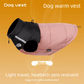 2-Pack (Pink + Yellow) —M Size  — Warm, Thickened Winter Dog Coat / Pet Clothing — Waterproof Winter Dog Vest — Reflective Safety Design (Leash Compatible)