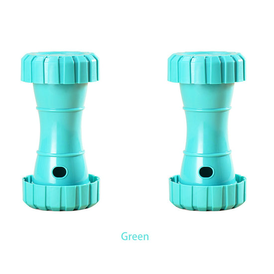2 Pack（Green）: Cat and Dog Treat Dispenser Toy – Interactive, Durable, Bite-Resistant Slow-Feeder, Dumbbell and Tire-Shaped Pet Toy