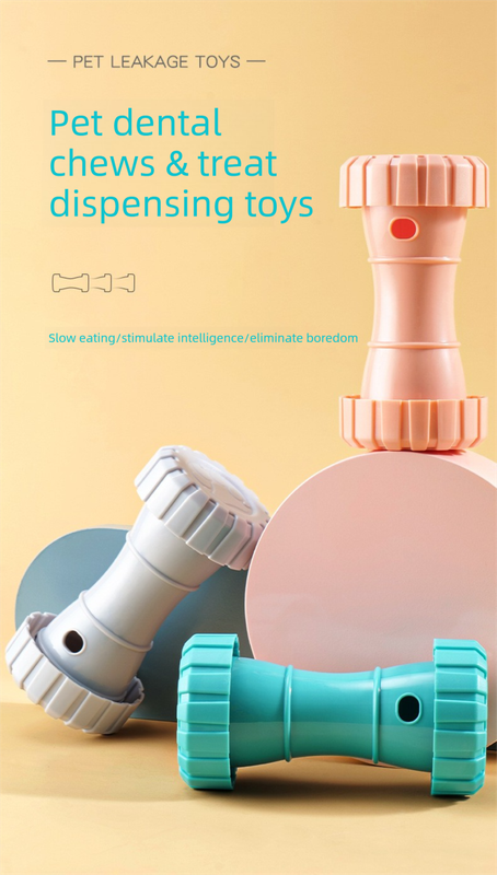 2 Pack（Green）: Cat and Dog Treat Dispenser Toy – Interactive, Durable, Bite-Resistant Slow-Feeder, Dumbbell and Tire-Shaped Pet Toy
