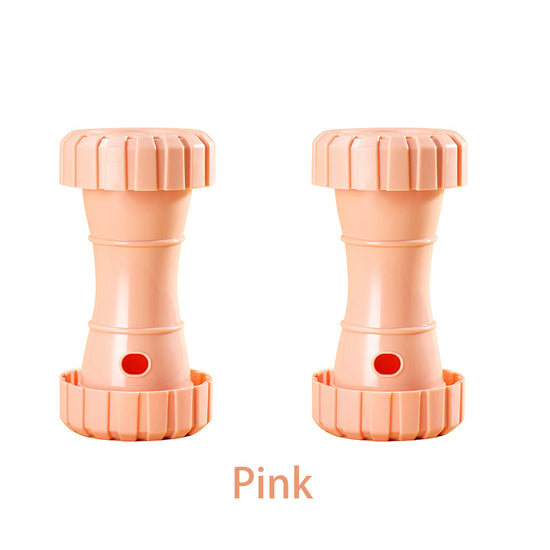 2 Pack（Pink）: Cat and Dog Treat Dispenser Toy – Interactive, Durable, Bite-Resistant Slow-Feeder, Dumbbell and Tire-Shaped Pet Toy