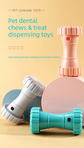2 Pack（Pink）: Cat and Dog Treat Dispenser Toy – Interactive, Durable, Bite-Resistant Slow-Feeder, Dumbbell and Tire-Shaped Pet Toy