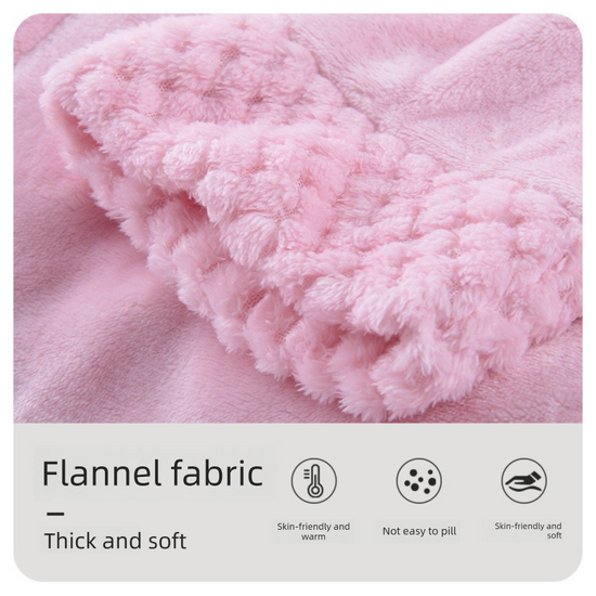Pink 3XL size Plush Flannel Robe for Couples - Thickened Warm Bathrobe with Shawl Collar, Soft Fleece Material, Unisex Long Style for Winter Home Wear