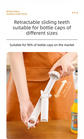White Multi-Functional Adjustable Can and Bottle Opener - Heavy Duty Jar Opener for Seniors, Women, and Weak Hands - Easy Grip Kitchen Gadget for Jars, Bottles, and Cans