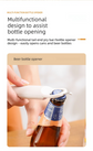 White Multi-Functional Adjustable Can and Bottle Opener - Heavy Duty Jar Opener for Seniors, Women, and Weak Hands - Easy Grip Kitchen Gadget for Jars, Bottles, and Cans