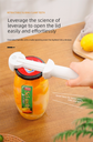 Blue Multi-Functional Adjustable Can and Bottle Opener - Heavy Duty Jar Opener for Seniors, Women, and Weak Hands - Easy Grip Kitchen Gadget for Jars, Bottles, and Cans