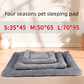 Grey S size Plush Flannel Pet Bed with Removable Sponge - Waterproof, Extra Wide & Thickened, Soft Four Seasons Pet Sleeping Mat for Dogs and Cats