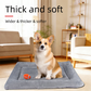 Grey L size Plush Flannel Pet Bed with Removable Sponge - Waterproof, Extra Wide & Thickened, Soft Four Seasons Pet Sleeping Mat for Dogs and Cats
