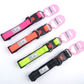 Black M size Vibrant Reflective Dog Collar and Leash Set - Adjustable Nylon Pet Harness with Comfortable Padding