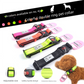 Black L size Vibrant Reflective Dog Collar and Leash Set - Adjustable Nylon Pet Harness with Comfortable Padding