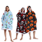 Pink Strawberry Style Oversized Hooded Blanket for Adults - Ultra Soft & Warm Wearable Fleece Throw with Giant Pocket, Perfect for Winter, Christmas & Valentine&