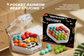 White Hexagonal Pocket Rainbow Bead Puzzle — A Mini Logic Game with Original Levels, an Interactive Educational Toy for Parents and Children Aged 6+