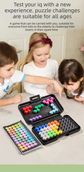 White Hexagonal Pocket Rainbow Bead Puzzle — A Mini Logic Game with Original Levels, an Interactive Educational Toy for Parents and Children Aged 6+