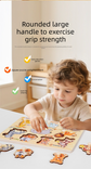 6-Pce Wooden Puzzle Board for Toddlers - Early Learning Shape Sorter & Hand-Eye Coordination Toy for Kids 3+, Educational & Durable【Ocean Style+Animal Style+Farmhouse Style+Fruit Style+Vegetable Style+traffic Style】