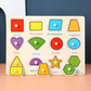 Toddler Wooden Peg Puzzle — An educational and entertaining matching toy featuring letters, numbers, shapes, and everyday objects; an early learning and developmental toy suitable for children aged 3 and up【shape Style】