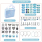 67-Piece Blue Craft Set (Includes Beads, Charms, and Storage Case) -Kids&