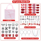 67-Piece Red Craft Set (Includes Beads, Charms, and Storage Case) -Kids&