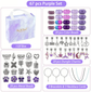 67-Piece Purple Craft Set (Includes Beads, Charms, and Storage Case) -Kids&