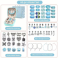 66-Piece Blue Gift Bag Craft Set (Includes Beads, Charms, and Storage Case) -Kids&