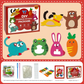 Kids Sewing Craft Kit - DIY Felt Plush Animal Toys Set with 6 Cute Characters, Safe Plastic Needles, Pre-Cut Materials - Creative Hand Stitching Activity for Boys Girls Ages 6+ - Perfect Birthday Gift【Color box packaging】