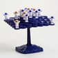 Blue Kids Balance Spaceman Stacking Toy - 48 Astronaut Figures Balance Tree Game with Punishment Wheel & Dice - Parent-Child Interactive Tabletop Game for Boys Girls Ages 3-8