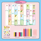 35-Piece Kids Rainbow Scratch Paper Kit - 20PCS Magic Scratch Art Cards with Postcard Back,  - Pointillism Art Craft for Children 6 Years and Up