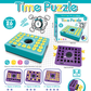 Blue Time Puzzle Shape Matching Game, Kids Educational Memory Board Game with Timer, 26 Pieces Montessori Sorting Puzzle Toy for Cognitive Development, Parent-Child Interactive Tabletop Game for Ages 3+, Brain Training Activity Toy