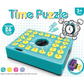 Purple Time Puzzle Shape Matching Game, Kids Educational Memory Board Game with Timer, 26 Pieces Montessori Sorting Puzzle Toy for Cognitive Development, Parent-Child Interactive Tabletop Game for Ages 3+, Brain Training Activity Toy