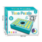 Purple Time Puzzle Shape Matching Game, Kids Educational Memory Board Game with Timer, 26 Pieces Montessori Sorting Puzzle Toy for Cognitive Development, Parent-Child Interactive Tabletop Game for Ages 3+, Brain Training Activity Toy