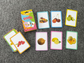 4-Set  Kids Early Education Flash Cards, Montessori Cognitive Development Toys for Toddlers Ages 4+, Educational Gift for Boys Girls【Vegetables+Fruits+Colour+Body Parts】
