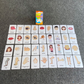 4-Set  Kids Early Education Flash Cards, Montessori Cognitive Development Toys for Toddlers Ages 4+, Educational Gift for Boys Girls【Vegetables+Fruits+Colour+Body Parts】