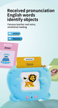 Pink Bear Talking  Cards Educational Toy for Toddlers 112 Cards Audible Preschool Learning Machine Early Childhood Development Interactive Reading Cards with Rechargeable Battery ABS Material