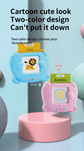 Pink Bear Talking  Cards Educational Toy for Toddlers 112 Cards Audible Preschool Learning Machine Early Childhood Development Interactive Reading Cards with Rechargeable Battery ABS Material