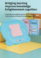 Blue Bear Talking  Cards Educational Toy for Toddlers 112 Cards Audible Preschool Learning Machine Early Childhood Development Interactive Reading Cards with Rechargeable Battery ABS Material